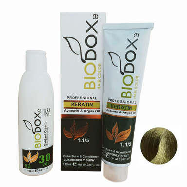 کیت رنگ مو بیوداکس (Bio Dox) شماره M7 رنگ بلوند زیتونی روشن حجم 125 میلی‌لیتر