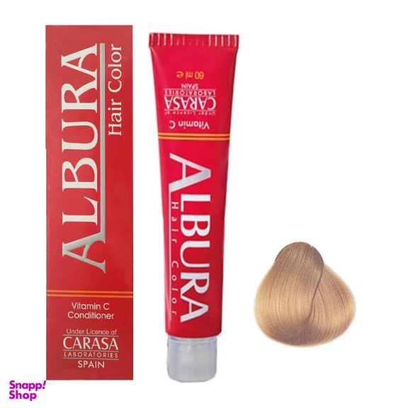 رنگ مو آلبورا (Albura) مدل Carasa شماره N8-9.0 رنگ بلوند خیلی روشن حجم 100 میلی‌ لیتر