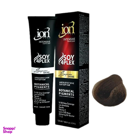 رنگ مو آیون (Ion) شماره 5.0 رنگ قهوه‌ای روشن حجم 120 میلی‌لیتر