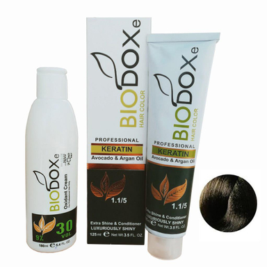 کیت رنگ مو بیوداکس (Bio Dox) شماره N4 رنگ قهوه‌ای روشن حجم 125 میلی‌لیتر