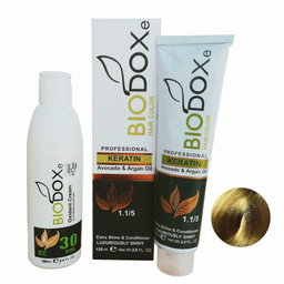 کیت رنگ مو بیوداکس (Bio Dox) شماره N8 رنگ بلوند روشن اکسترا حجم 125 میلی‌لیتر