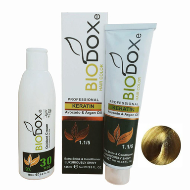 کیت رنگ مو بیوداکس (Bio Dox) شماره N8 رنگ بلوند روشن اکسترا حجم 125 میلی‌لیتر