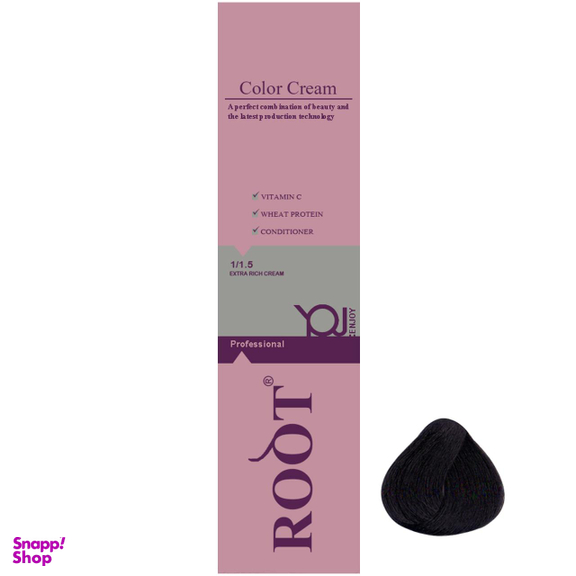 رنگ مو روت (Root) شماره 1.0 رنگ مشکی حجم 120 میلی‌لیتر