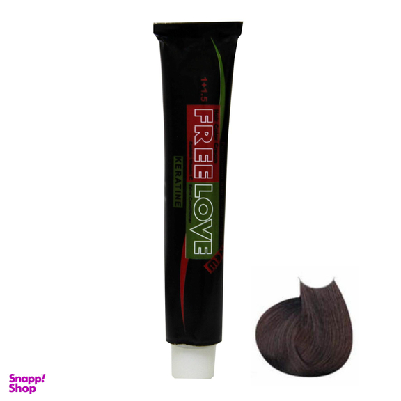 رنگ مو فیری لاو (Freelove) مدل Keratin شماره 6.0 رنگ شکلاتی قهوهای حجم 100 میلیلیتر