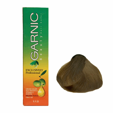 کیت رنگ مو گارنیک (Garnic) شماره 6 رنگ طبیعی بلوند تیره حجم 120 میلی‌لیتر