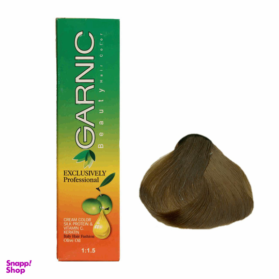 کیت رنگ مو گارنیک (Garnic) شماره 6 رنگ طبیعی بلوند تیره حجم 120 میلی‌لیتر