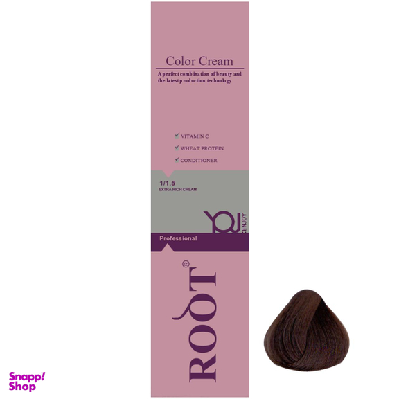 رنگ مو روت (Root) شماره 4.5 رنگ قهوه‌ای طلایی متوسط حجم 120 میلی‌لیتر