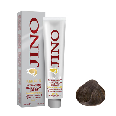 رنگ مو ژینو (Jino) شماره 4.3 رنگ قهوه‌ای طلایی متوسط حجم 100 میلی‌لیتر