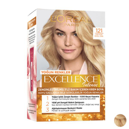 کیت رنگ مو لورآل (Loreal) مدل Excellence شماره 121 رنگ بلوند طلایی حجم 48 میلی‌لیتر