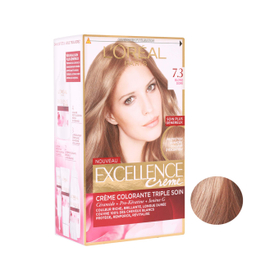 کیت رنگ مو لورآل (Loreal) مدل Excellence شماره 7.3 رنگ بلوند طلایی تیره حجم 48 میلی‌لیتر
