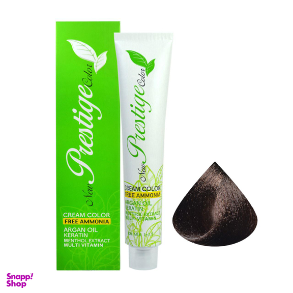 رنگ مو نیو پرستیژ کالر (New Prestige Color) شماره 4 رنگ قهوه‌ای حجم 100 میلی‌لیتر