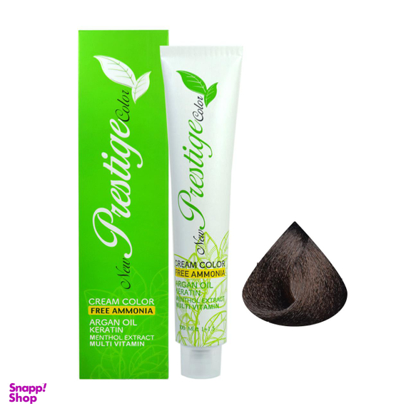 رنگ مو نیو پرستیژ کالر (New Prestige Color) شماره 4.5 رنگ قهوه‌ای طلایی متوسط حجم 100 میلی‌لیتر