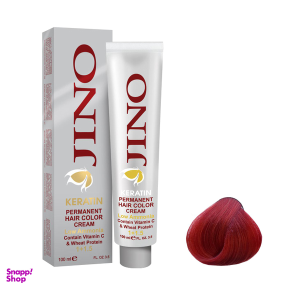 رنگ مو ژینو (Jino) شماره 7.66 رنگ بلوند قرمز آتشی متوسط حجم 100 میلی‌لیتر
