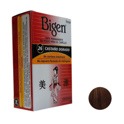 رنگ مو پودری بیگن (Bigen) شماره 26 رنگ قهوه‌ای طلایی وزن 6 گرم