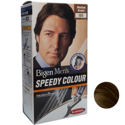 کیت رنگ مو بیگن (Bigen) مدل Speedy Colour شماره 105 رنگ قهواه ای متوسط حجم 40 میلی‌لیتر