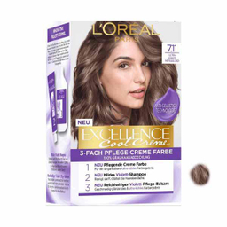 کیت رنگ مو لورآل (Loreal) مدل Excellence شماره 7.11 رنگ بلوند خاکستری روشن حجم 48 میلی‌ لیتر