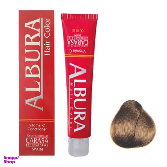 رنگ مو آلبورا (Albura) مدل Carasa شماره 8.77 رنگ بلوند کاپوچینو روشن حجم 100 میلی‌ لیتر
