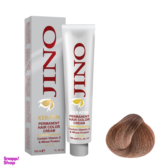 رنگ مو ژینو (Jino) شماره 6.37 رنگ بلوند کاکایویی تیره حجم 100 میلی‌لیتر