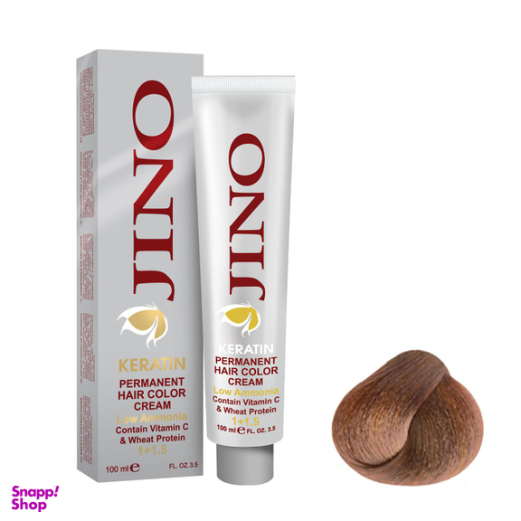 رنگ مو ژینو (Jino) شماره 7.37 رنگ بلوند کاکایویی متوسط حجم 100 میلی‌لیتر