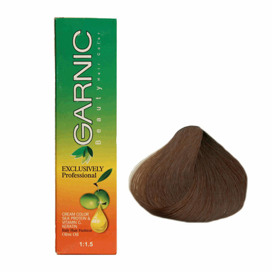 کیت رنگ مو گارنیک (Garnic) شماره 4.68 رنگ قهوه‌ای ماهگونی