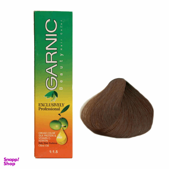 کیت رنگ مو گارنیک (Garnic) شماره 4.68 رنگ قهوه‌ای ماهگونی