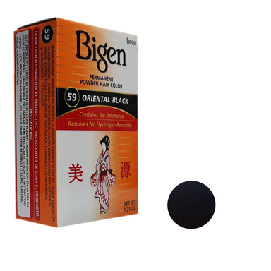 رنگ مو پودری بیگن (Bigen) شماره 59 رنگ مشکی وزن 6 گرم