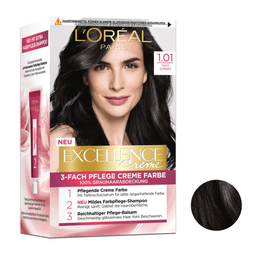 کیت رنگ مو لورآل (Loreal) مدل Excellence شماره 1.01 حجم 48 میلی‌ لیتر رنگ مشکی