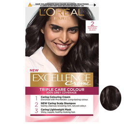 کیت رنگ مو لورآل (Loreal) مدل Excellence شماره 2 رنگ مشکی حجم 48 میلی‌ لیتر