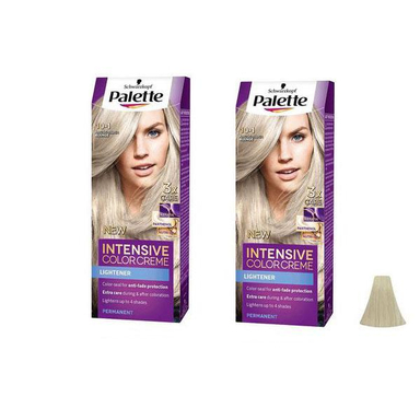کیت رنگ مو پلت (Palette) مدل Intensive شماره 10.1 رنگ نقره‌ای مات حجم 50 میلی‌لیتر مجموعه 2 عددی