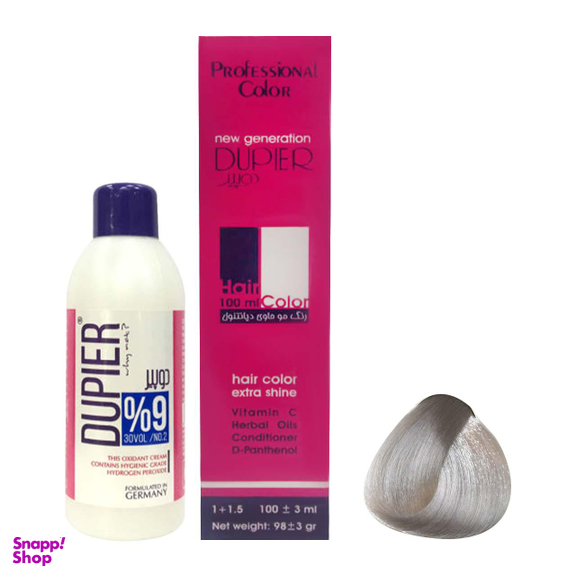 کیت رنگ مو دوپیر (Dupier) شماره 12.11 رنگ مرواریدی دودی حجم 100 میلیلیتر