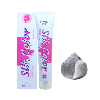 رنگ مو سلیک کالر (Slik Color) شماره 911 رنگ نقره‌ای خاکستری حجم 100 میلی‌لیتر