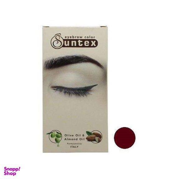 کیت رنگ ابرو سانتکس (Suntex) شماره E7.58 رنگ ماهگونی شکلاتی حجم 30 میلی‌لیتر