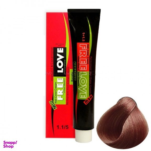 رنگ مو فری لاو (Free Love) شماره W7.8.65 رنگ بلوند فندقی روشن حجم 100 میلیلیتر