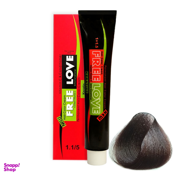 رنگ مو فری لاو (Free Love) شماره 4.62 رنگ بلوطی متوسط حجم 100 میلیلیتر