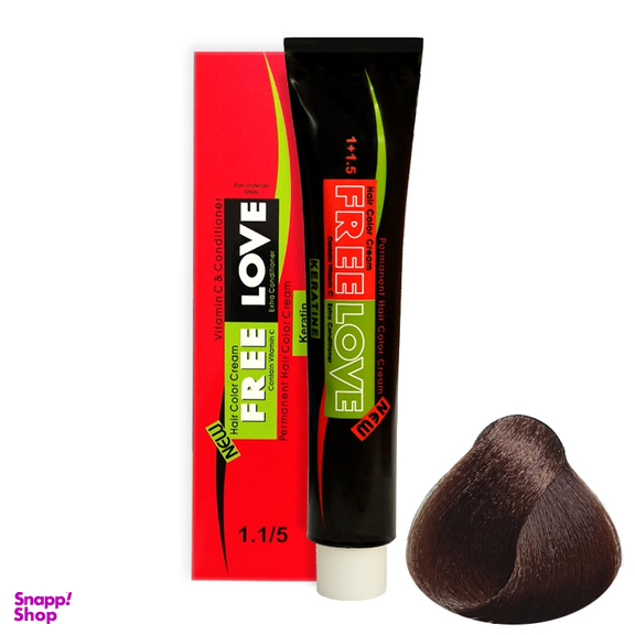 رنگ مو فری لاو (Free Love) شماره G3.4.5 رنگ قهوه ای طلایی متوسط حجم 100 میلیلیتر