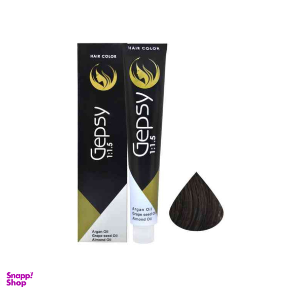 رنگ مو جیپسی (Gepsy) شماره 4.1 رنگ قهوه ای دودی متوسط حجم 100 میلی‌لیتر
