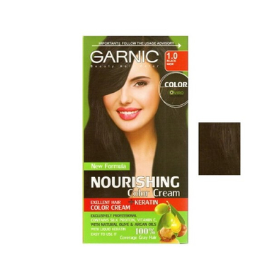 کیت رنگ مو زنانه گارنیک (Garnic) شماره 1.0 رنگ موی مشکی