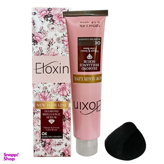 رنگ مو الوکسین (Eloxin) شماره 1.1 رنگ مشکی پرکلاغی حجم 120 میلیلیتر