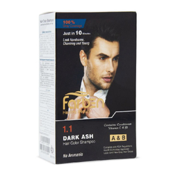 شامپو رنگ مو آقایان فاربن (Farben) رنگ خاکستری تیره شماره 1.1 حجم 150 میلی‌ لیتر بسته 2 عددی
