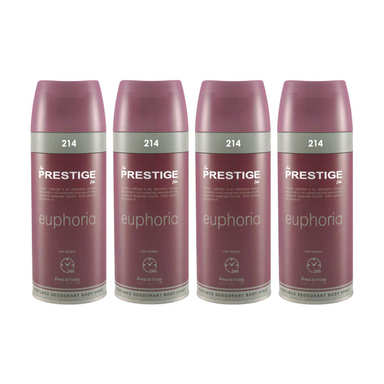 اسپری خوشبو کننده بدن زنانه پرستیژ (Prestige) مدل euphoria حجم 150 میلیلیتر مجموعه 4 عددی