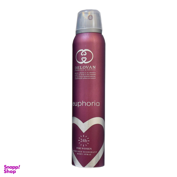 اسپری خوشبو کننده بدن زنانه دلوان (Delovan) مدل euphoria حجم 200 میلیلیتر