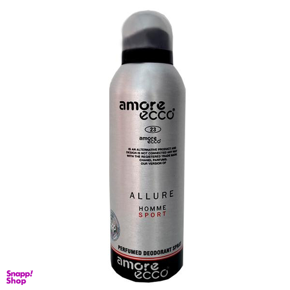 اسپری مردانه آمور اکو (Amore Ecco) مدل آلور اسپرت حجم 200 میلی‌ لیتر