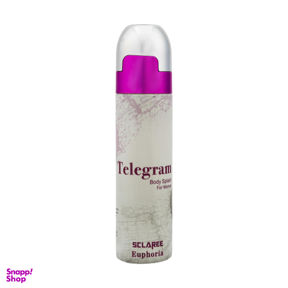 اسپری خوشبو کننده بدن زنانه اسکلاره (Sclaree) مدل Telegram حجم 250 میلیلیتر