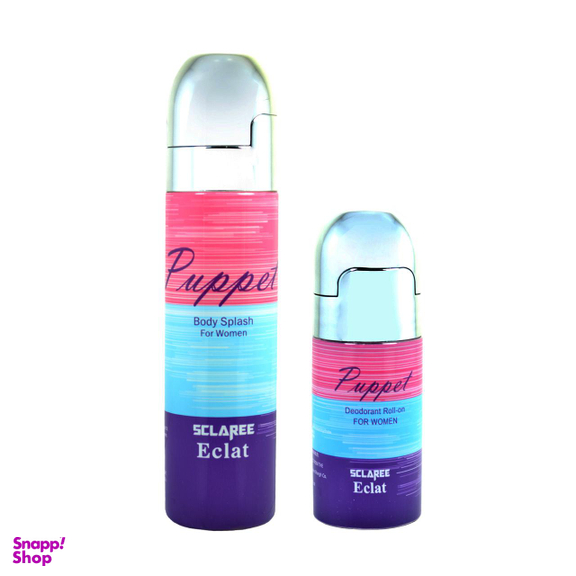 بادی اسپلش زنانه اسکلاره (Sclaree) به همراه رول ضد تعریق زنانه اسکلاره مدل Puppet حجم 230 میلیلیتر