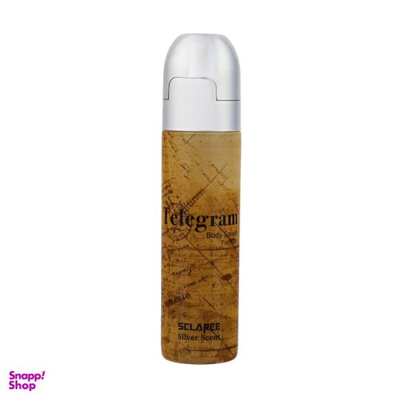 اسپری خوشبو کننده بدن مردانه اسکلاره (Sclaree) مدل Telegram حجم 250 میلیلیتر
