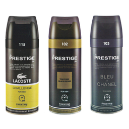 اسپری خوشبو کننده بدن پرستیژ (Prestige) مدل P8 حجم 150 میلی‌لیتر مجموعه 3 عددی