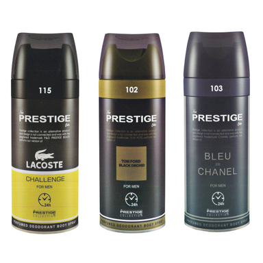 اسپری خوشبو کننده بدن پرستیژ (Prestige) مدل P8 حجم 150 میلی‌لیتر مجموعه 3 عددی