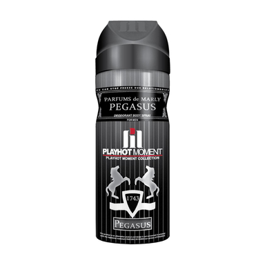 اسپری خوشبو کننده بدن مردانه پلی هات مومنت (Play Hot Moment) مدل PARFUMS de MARLY PEGASUS حجم 200 میلی‌‌لیتر