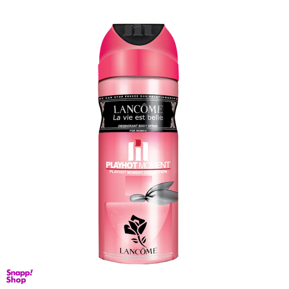 اسپری خوشبو کننده بدن زنانه پلی هات مومنت (Play Hot Moment) مدل LANCOME LA VIE EST BELLE حجم 200 میلی‌‌لیتر
