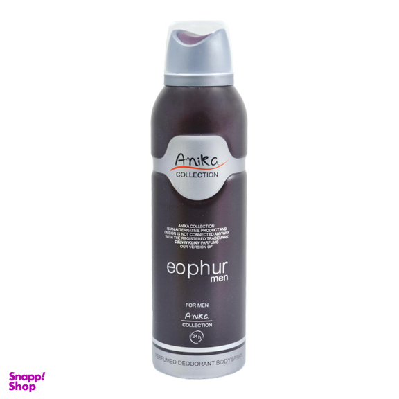اسپری خوش بو کننده بدن مردانه آنیکا (Anika) مدل Eophur men حجم 200 میلی‌‌لیتر